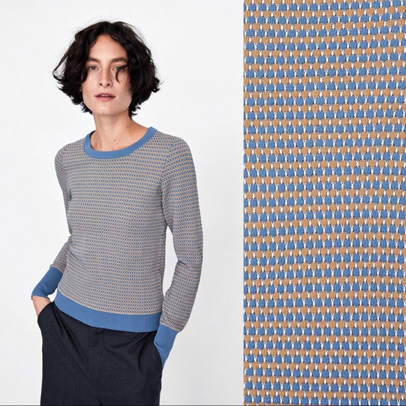 🔮 ZARA Textured Weave Sweater (S) - Picture 3 of 9